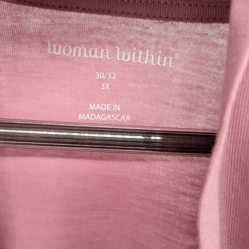 NWT Woman Within Dusty Rose Lace Tank Cardigan Set 3X - Picture 4 of 7